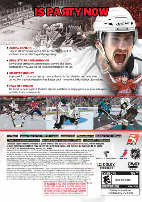NHL 2K10 - PlayStation 2