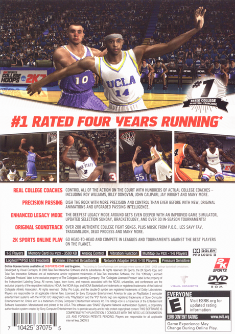 College Hoops NCAA 2K7 - PlayStation 2