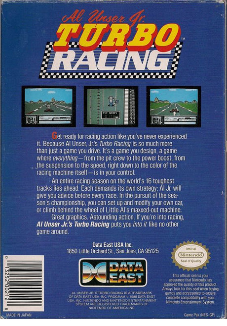 Al Unser Jr. Turbo Racing - NES