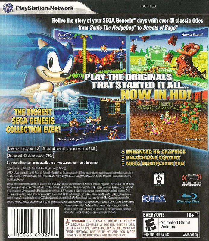 Sonic's Ultimate Genesis Collection - PlayStation 3