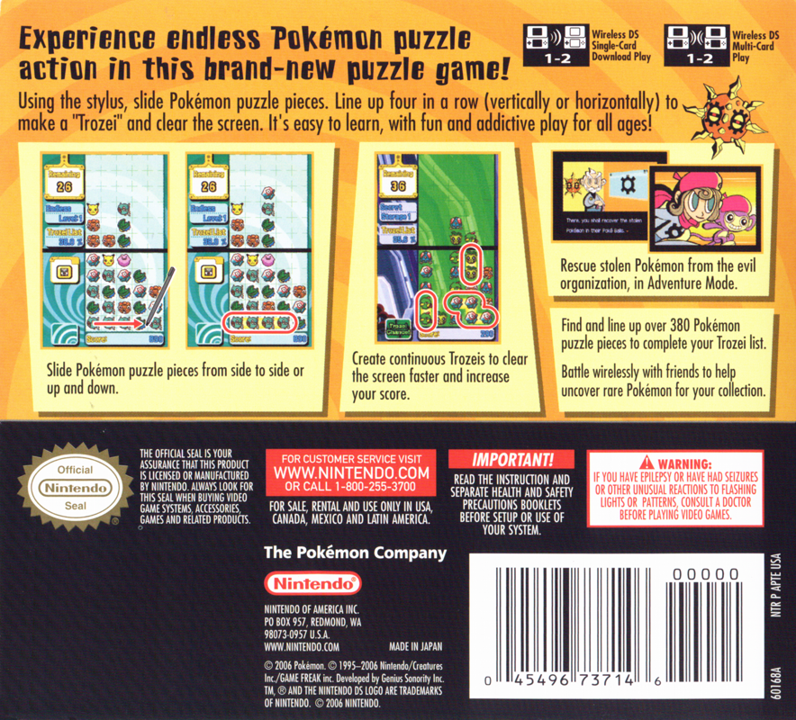 Pokemon Trozei! - Nintendo DS