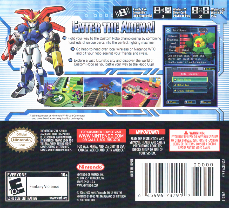 Custom Robo Arena - Nintendo DS
