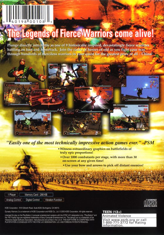 Dynasty Warriors 2 - PlayStation 2