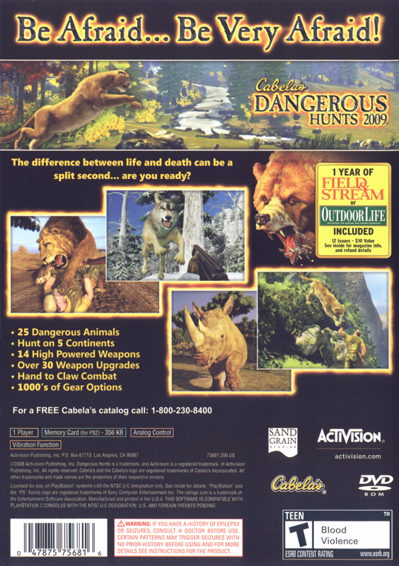 Cabela's Dangerous Hunts 2009 - PlayStation 2