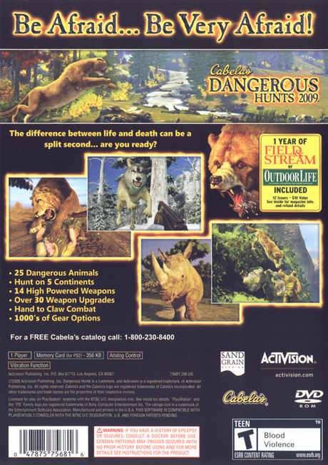 Cabela's Dangerous Hunts 2009 - PlayStation 2