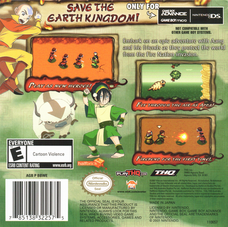 Avatar: The Last Airbender - The Burning Earth - Game Boy Advance