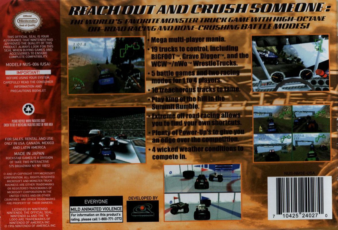 Monster Truck Madness 64 - Nintendo 64