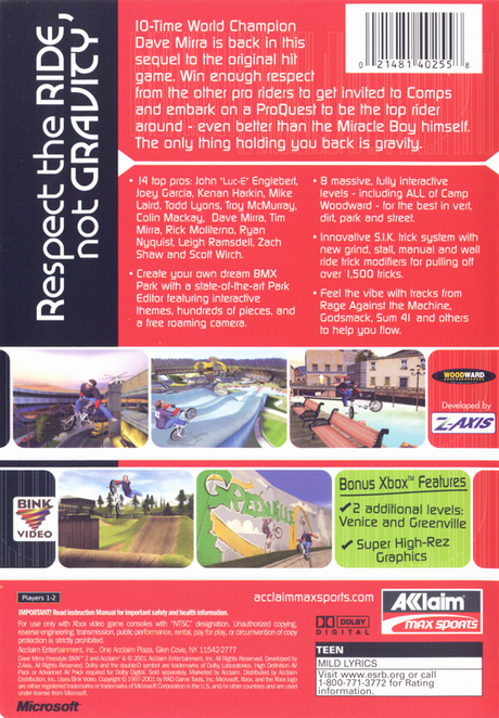 Dave Mirra Freestyle BMX 2 - Xbox