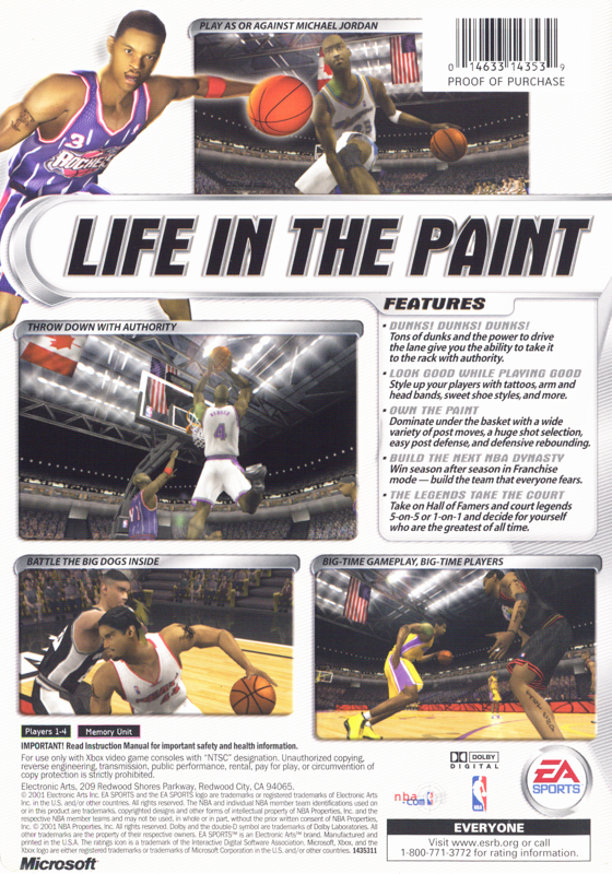 NBA Live 2002 - Xbox