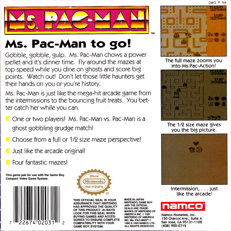 Ms. Pac-Man - Game Boy