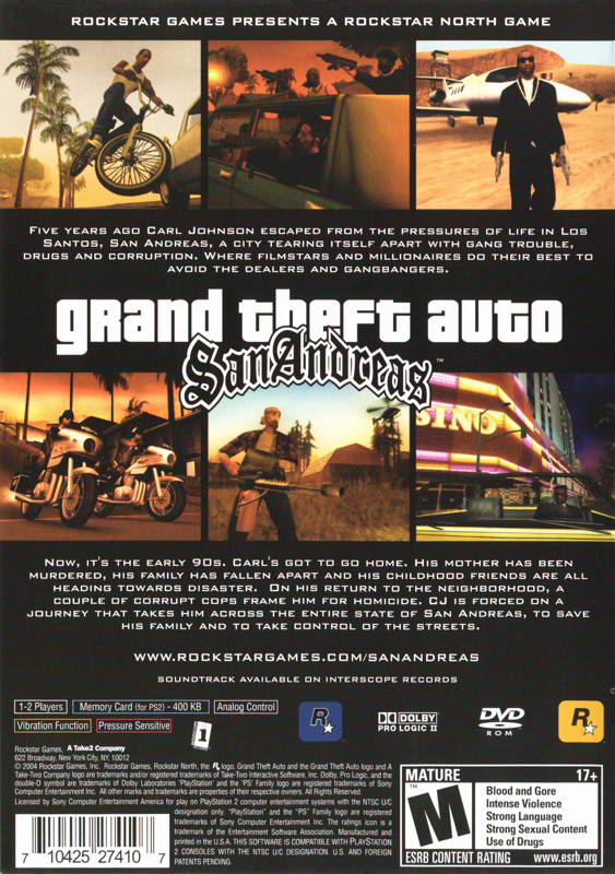 Grand Theft Auto: San Andreas - PlayStation 2