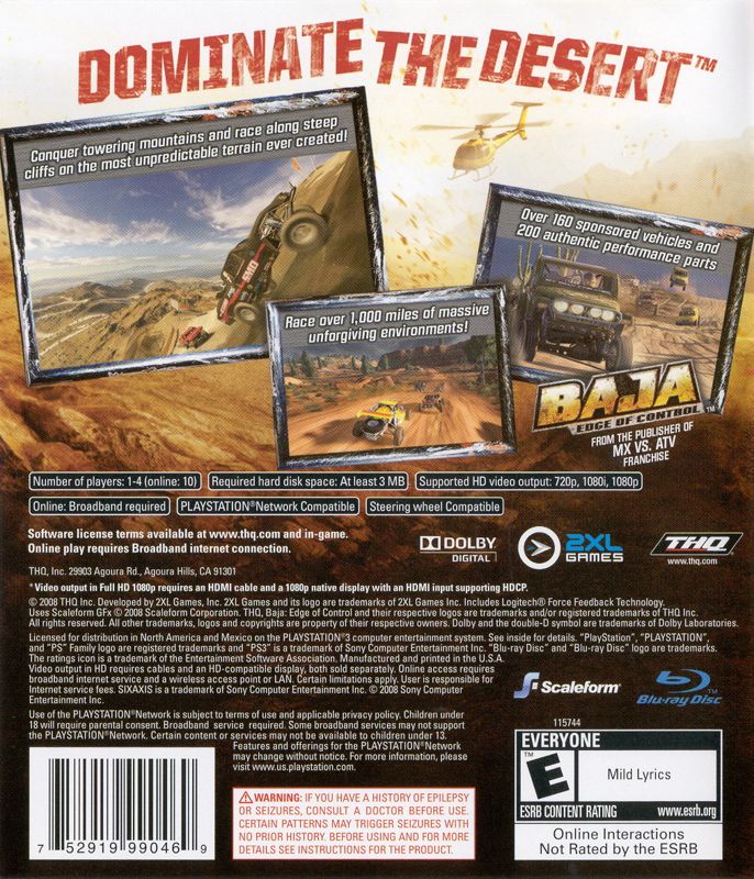 Baja: Edge of Control - PlayStation 3
