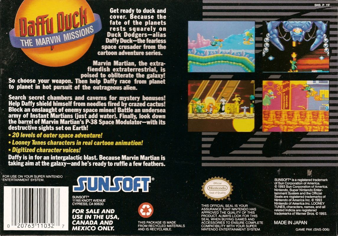 Daffy Duck: The Marvin Missions - Super Nintendo