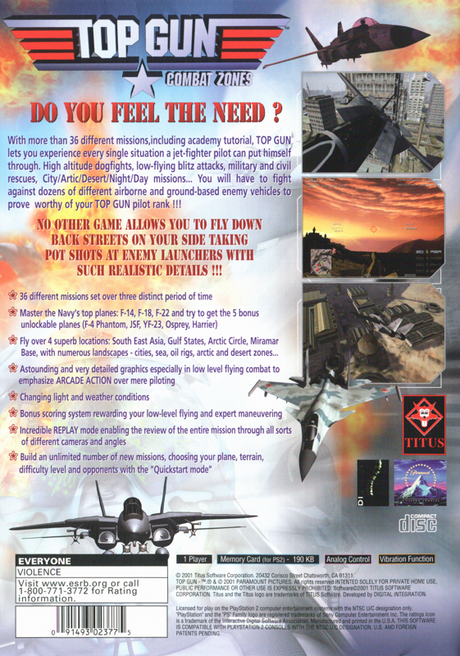 Top Gun: Combat Zones - PlayStation 2
