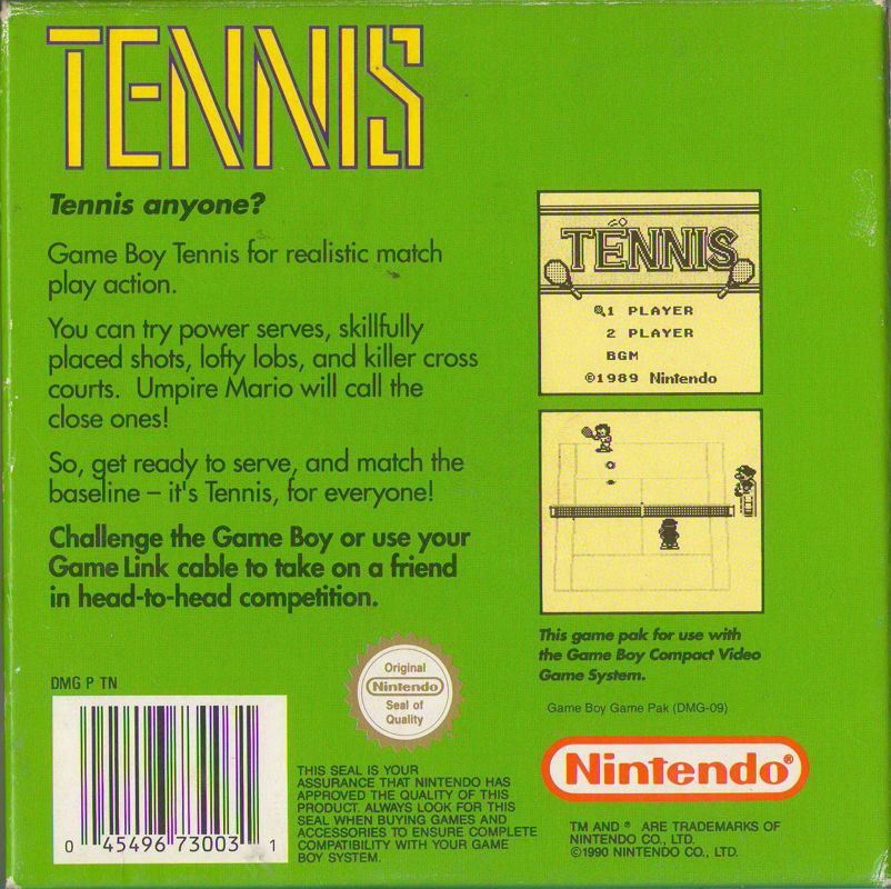 Tennis - Game Boy