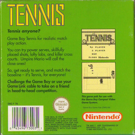 Tennis - Game Boy