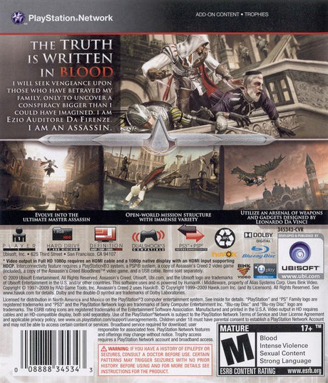 Assassin's Creed II - PlayStation 3