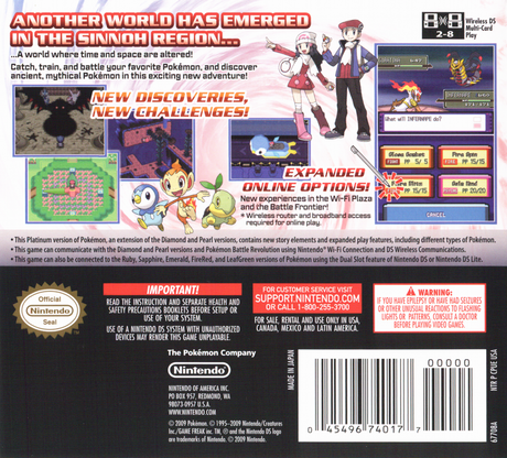 Pokemon Platinum Version - Nintendo DS