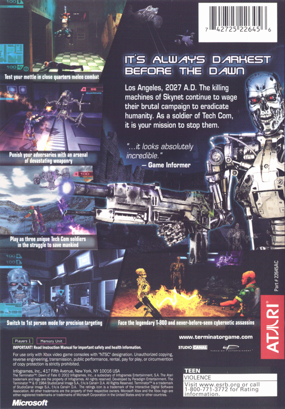 The Terminator: Dawn of Fate - Xbox