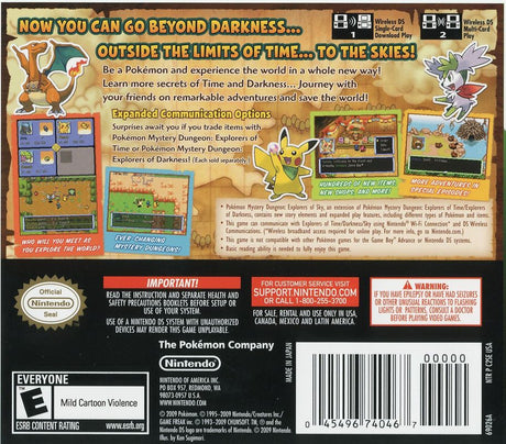 Pokemon Mystery Dungeon: Explorers of Sky - Nintendo DS