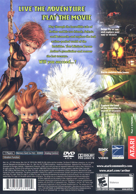 Arthur and the Invisibles: The Game - PlayStation 2