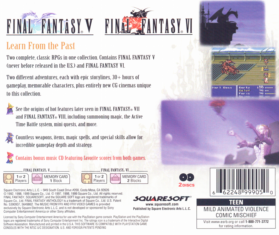 Final Fantasy Anthology - Final Fantasy V / Final Fantasy VI - PlayStation