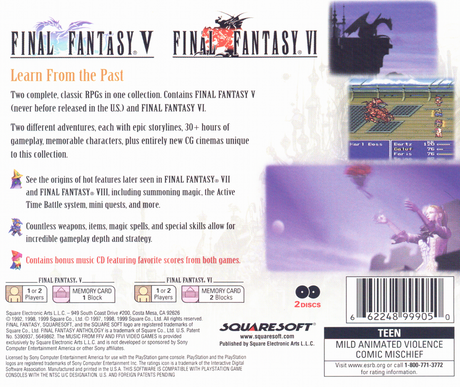 Final Fantasy Anthology - Final Fantasy V / Final Fantasy VI - PlayStation