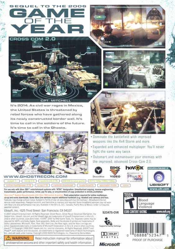 Tom Clancy's Ghost Recon: Advanced Warfighter 2 - Xbox 360