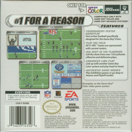 Madden NFL 2002 - Game Boy Color