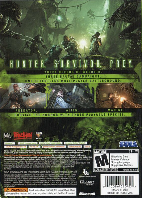 Aliens vs. Predator - Xbox 360
