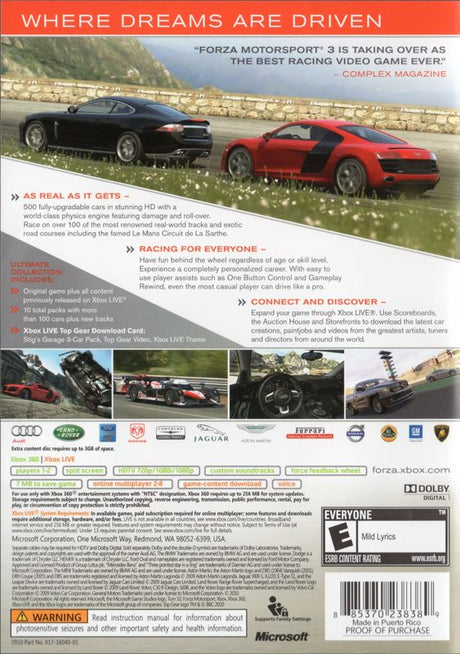 Forza Motorsport 3: Ultimate Collection - Xbox 360