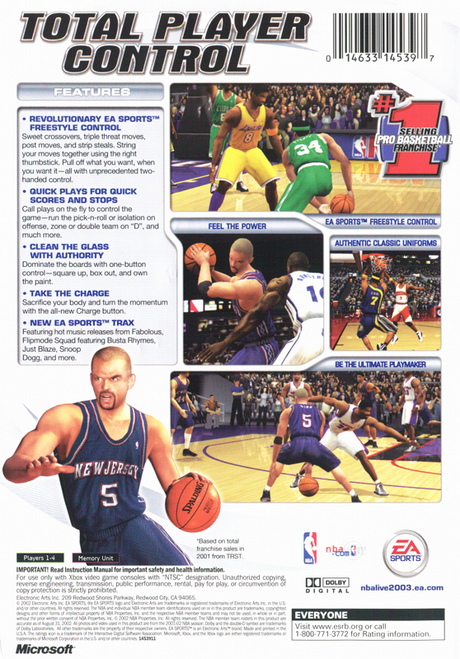 NBA Live 2003 - Xbox