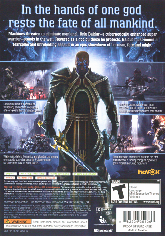 Too Human - Xbox 360