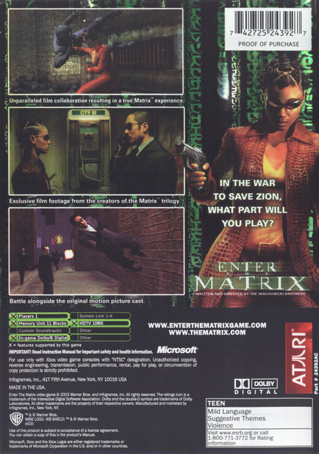 Enter the Matrix - Xbox