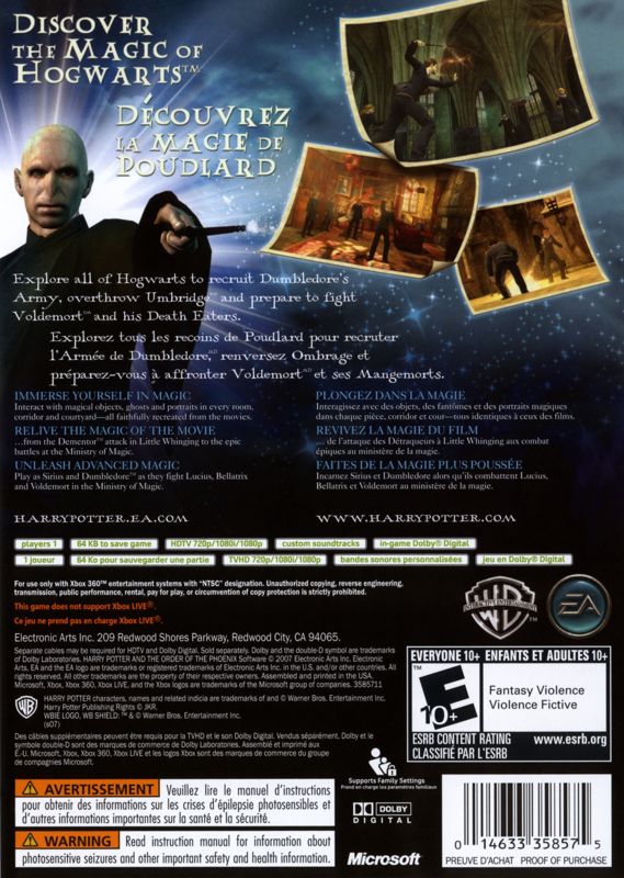 Harry Potter and the Order of the Phoenix - Xbox 360