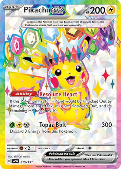 Pikachu ex - 219/191 (219/191) [SV08: Surging Sparks]