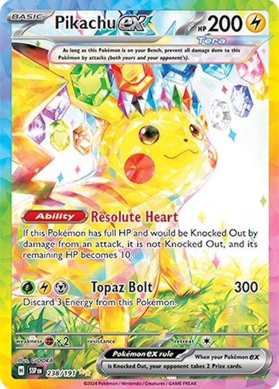 Pikachu ex - 238/191 (238/191) [SV08: Surging Sparks]