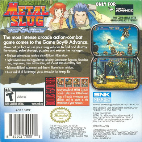 Metal Slug Advance - Game Boy Advance