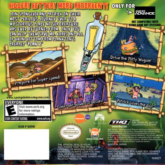 SpongeBob SquarePants Movie - Game Boy Advance