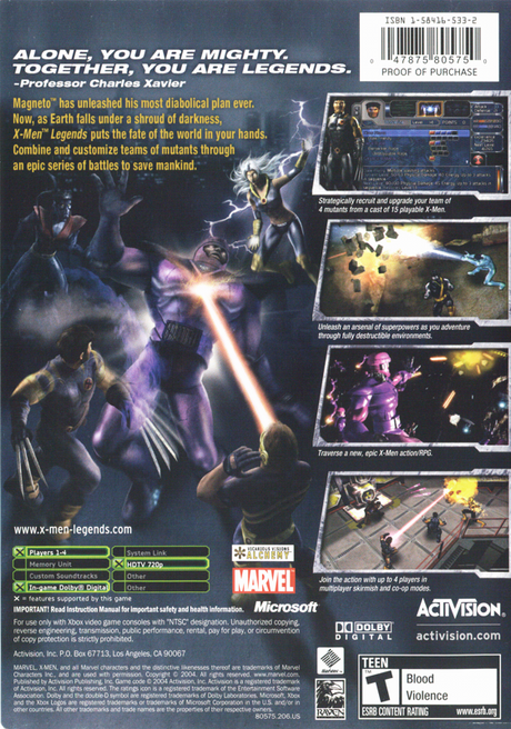 X-Men Legends - Xbox