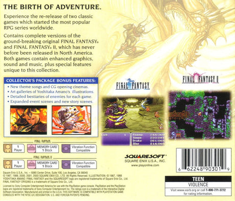 Final Fantasy Origins - Final Fantasy / Final Fantasy II - PlayStation