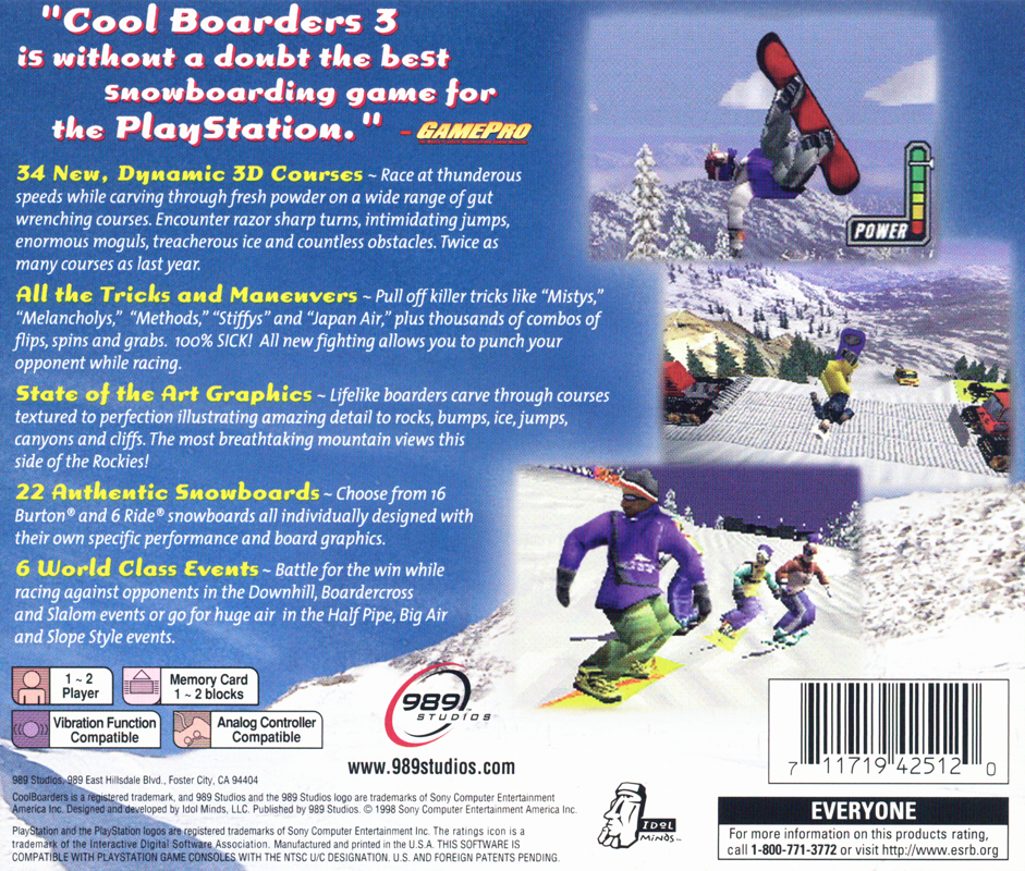 Cool Boarders 3 - PlayStation