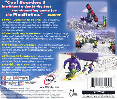 Cool Boarders 3 - PlayStation