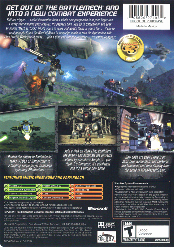 MechAssault 2: Lone Wolf - Xbox