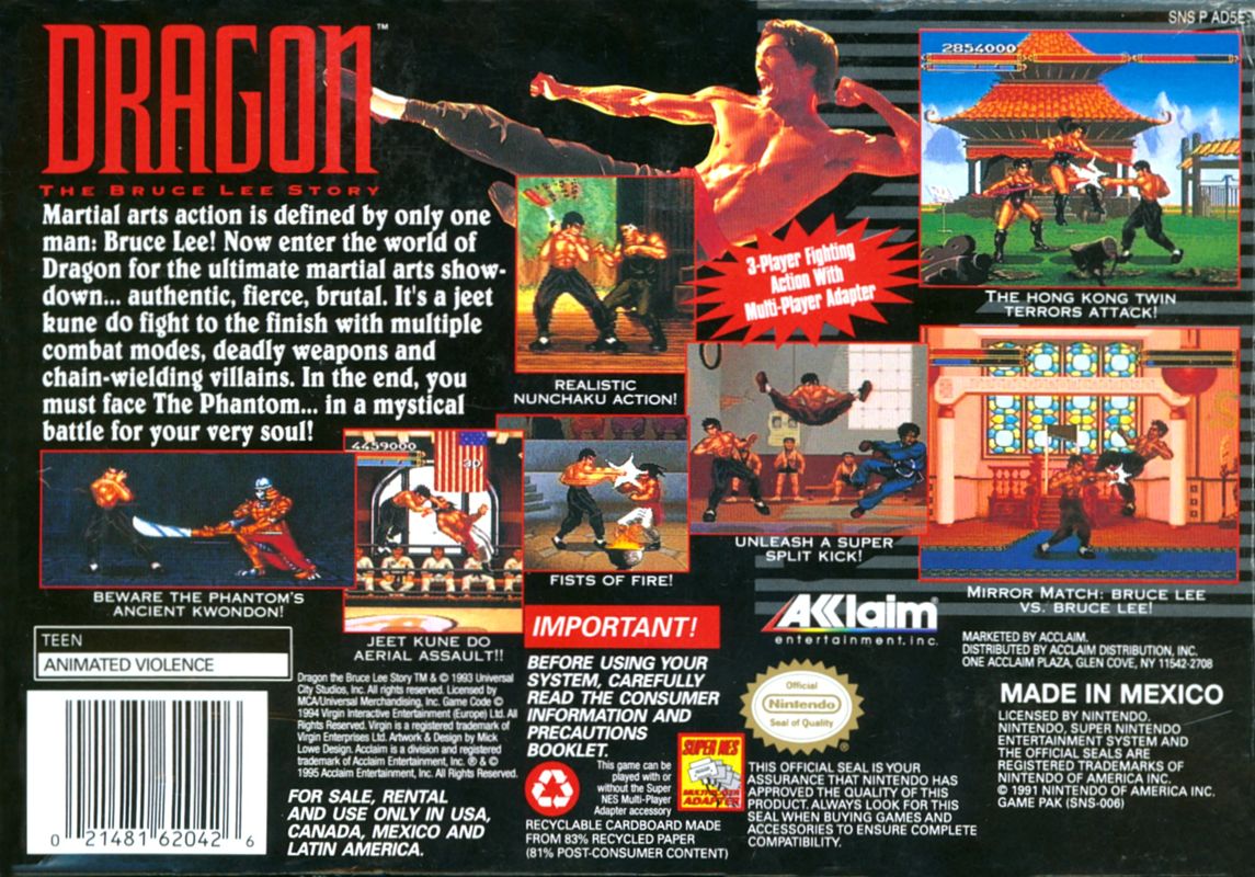 Dragon: The Bruce Lee Story - Super Nintendo