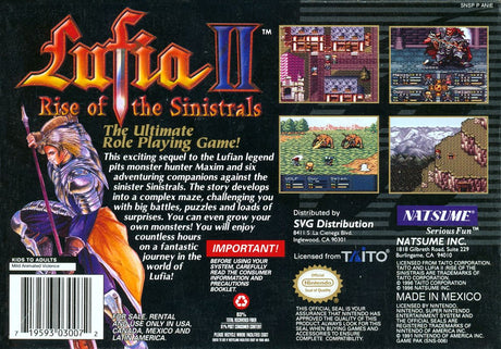 Lufia II: Rise of the Sinistrals - Super Nintendo