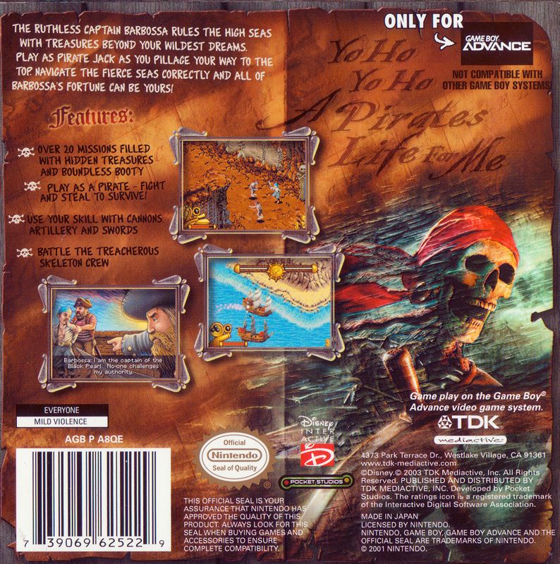 Pirates of the Caribbean: The Curse of the Black Pearl - Game Boy Advance