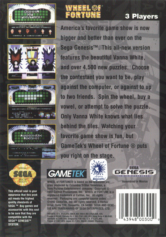 Wheel of Fortune - SEGA Genesis