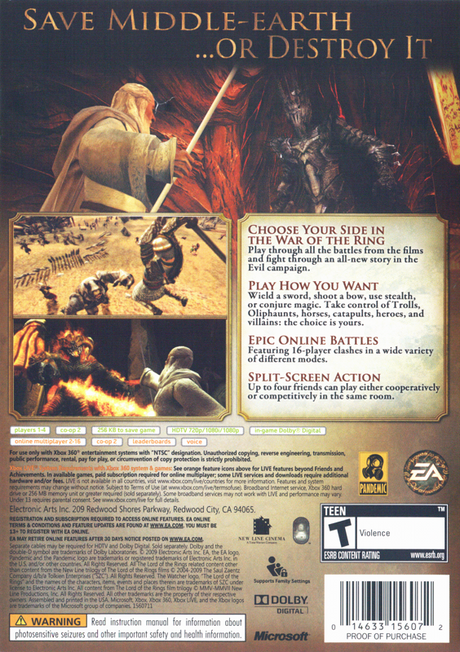 Lord of the Rings: Conquest - Xbox 360