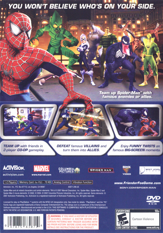 Spider-Man Friend or Foe - PlayStation 2
